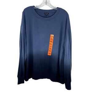 Splendid Top Women XXL Ombre Blue Long Sleeve Stretch Knit Round Neck NEW‎